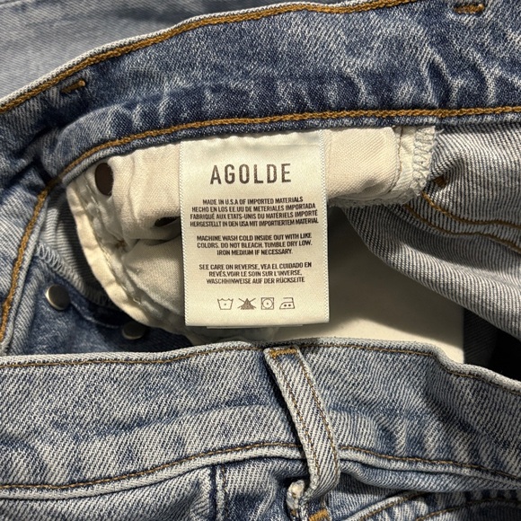Agolde Light Blue Slim Leg Jeans - Picture 8 of 13